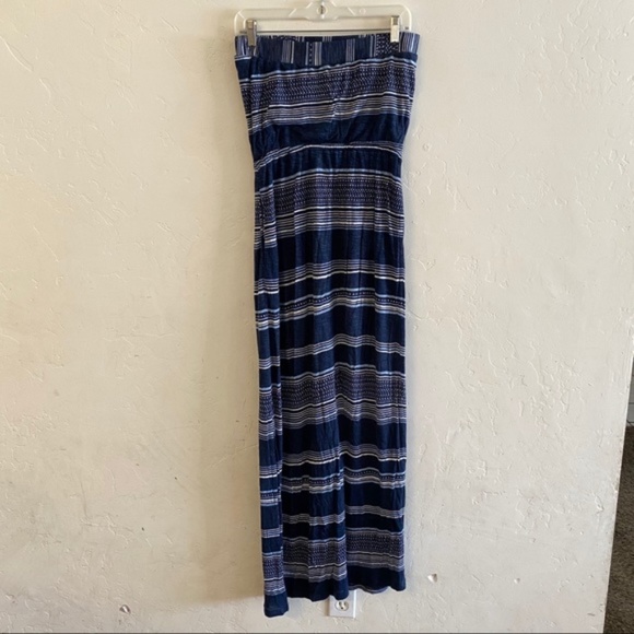 Splendid Navy & White Safari Stripe Maxi Dress Small - Picture 7 of 9